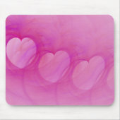 Tapis De Souris Ligne de coeur rose (Devant)