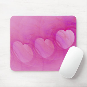 Tapis De Souris Ligne de coeur rose