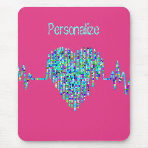 Tapis De Souris Ligne EKG coeur médical