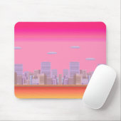 Tapis De Souris Ligne Skyline 8 bits (Avec souris)