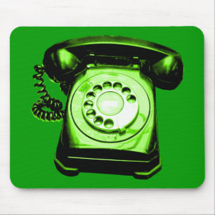 Tapis De Souris Ligne téléphonique verte