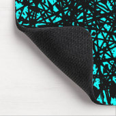 Tapis De Souris Lignes Abstraites - Cyan (Coin)
