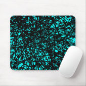 Tapis De Souris Lignes Abstraites - Cyan (Avec souris)