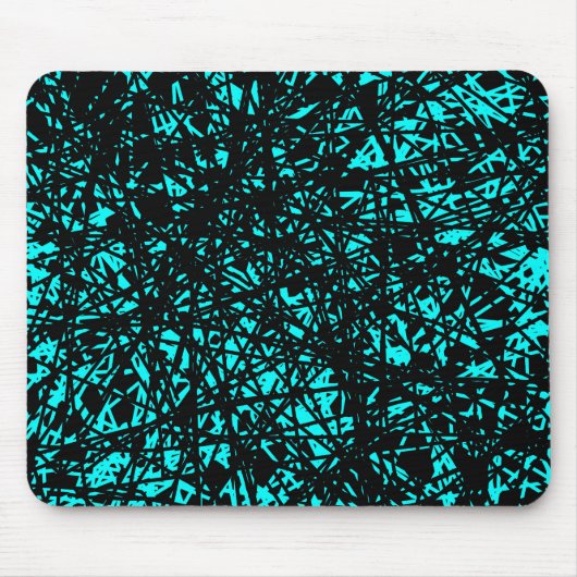 Tapis De Souris Lignes Abstraites - Cyan (Devant)