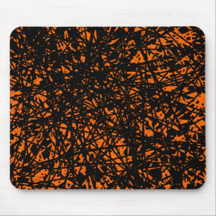 Tapis De Souris Lignes Abstraites - Orange