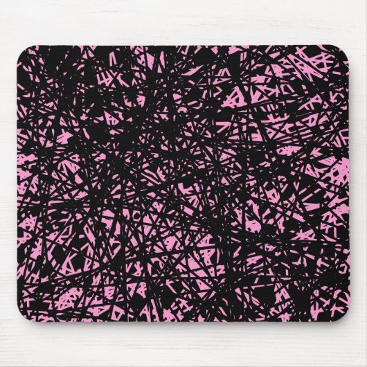 Tapis De Souris Lignes Abstraites - Rose (Devant)