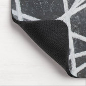 Tapis De Souris Lignes blanches espaces noirs cool abstrait (Coin)