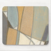 Tapis De Souris Lignes courbées et tons de terre coupés (Devant)