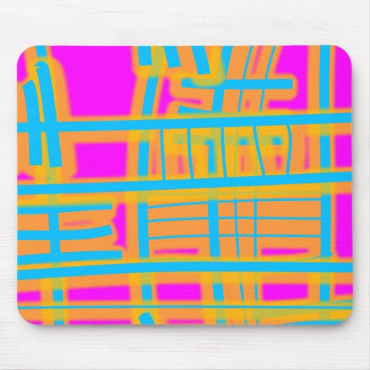 Tapis De Souris "Lignes de communication" Abstraites (Devant)