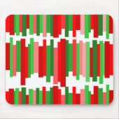 Tapis De Souris Lignes découpées - Rouge et vert (Devant)