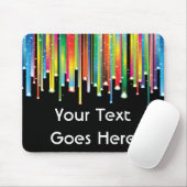 Tapis De Souris Lignes d'égoutture de peinture Mousepad (Avec souris)