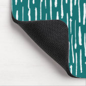 Tapis De Souris Lignes d'encre - Blanc sur Vert mousse (Coin)