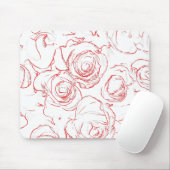 Tapis De Souris Lignes directrices de Red Roses (Avec souris)