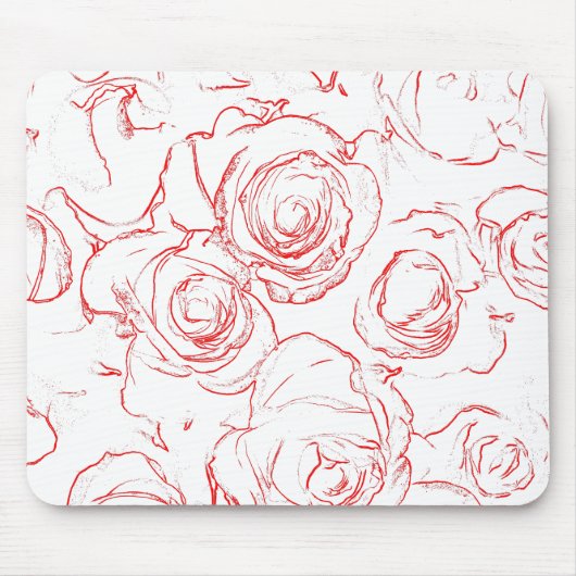 Tapis De Souris Lignes directrices de Red Roses (Devant)