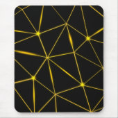 Tapis De Souris Lignes d'or triangles noirs géométriques (Devant)