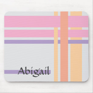 Tapis De Souris Lignes en Pink and Lines en Orange