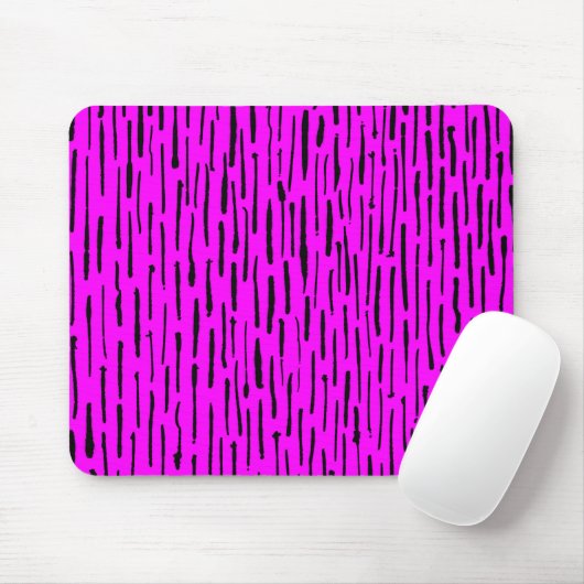Tapis De Souris Lignes encrées - Magenta (Avec souris)