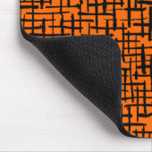 Tapis De Souris Lignes encrées - Noir sur orange (Coin)