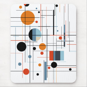 Tapis De Souris Lignes minimalistes modernes géométriques abstrait
