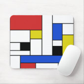 Tapis de souris Lignes Mondrian (Avec souris)