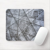 Tapis De Souris Lignes noires rectangles gris blanc abstrait (Avec souris)