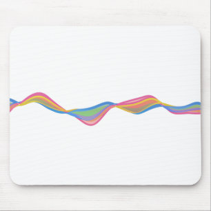 Tapis De Souris Lignes ondulées colorées de mouvement Abstraites