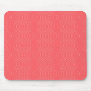 Tapis De Souris Lignes ondulées élégantes, simples, rouges, modern