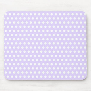 Tapis De Souris Lila clair avec pois blancs