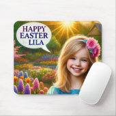 TAPIS DE SOURIS LILA ~ HAPPY EASTER ~ (Avec souris)