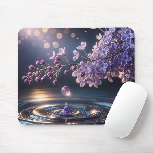 Tapis De Souris Lilac Dewdrop (Avec souris)