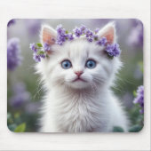 Tapis De Souris Lilac Laurel Sur White Kitten (Devant)