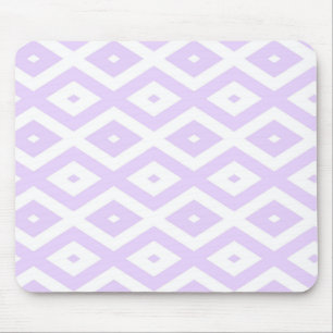 Tapis De Souris Lilac motif de diamants violet et blanc