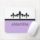 Tapis De Souris Lilac Swanky Fleur De Lis Mousepad (Avec souris)