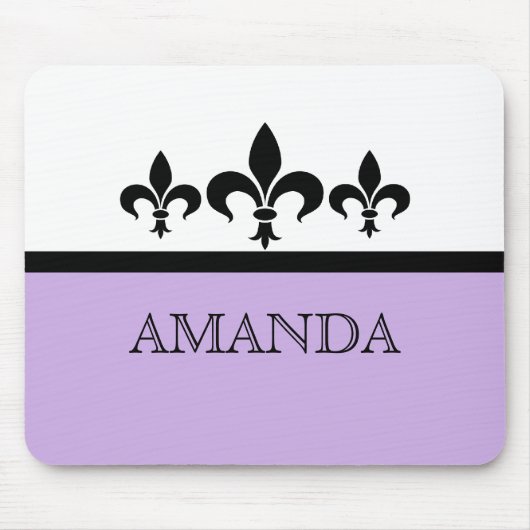 Tapis De Souris Lilac Swanky Fleur De Lis Mousepad (Devant)