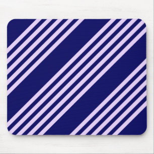 Tapis De Souris Lilac violet et bleu marine cinq bandes motif