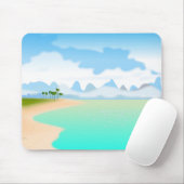 Tapis De Souris L'île tropicale (Avec souris)
