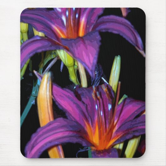 Tapis De Souris Lillies coloré (Devant)