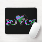 Tapis De Souris Lily Heart et Butterfy - rainbowart (Avec souris)