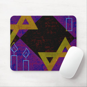 Tapis De Souris L'image à thème Hanukkah de SlipperyJoe's jaune do