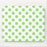 Tapis De Souris Lime et pois blancs<br><div class="desc">Lime et pois blancs</div>