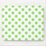 Tapis De Souris Lime et pois blancs<br><div class="desc">Lime et pois blancs</div>