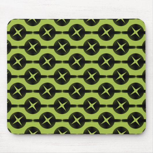 Tapis De Souris Lime Vert Cercles rares Mousepad (Devant)