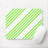 Tapis De Souris Lime vert et blanc cinq bandes motif (Avec souris)