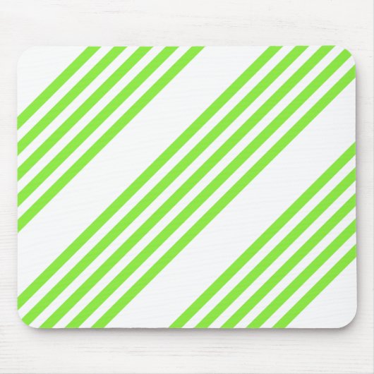 Tapis De Souris Lime vert et blanc cinq bandes motif (Devant)