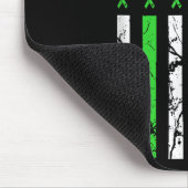 Tapis De Souris Lime vert non Hodgkin Lymphoma drapeau (Coin)