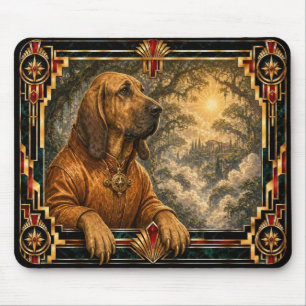 Tapis De Souris Limier, chien Art Déco