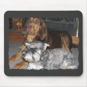 Tapis De Souris Limier et schnauzer miniature Mousepad