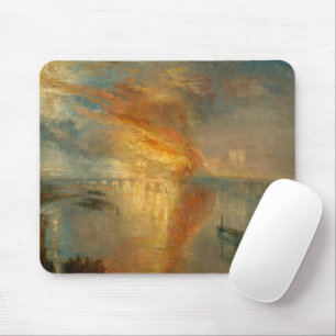 Tapis De Souris L'incendie des maisons des Lords et des Communes