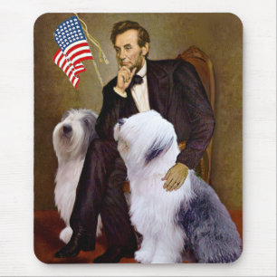 Tapis De Souris Lincoln - Deux vieux chiens de berger anglais