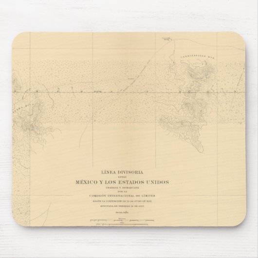 Tapis De Souris Linea Divisoria Entre Le Mexique 3 (Devant)